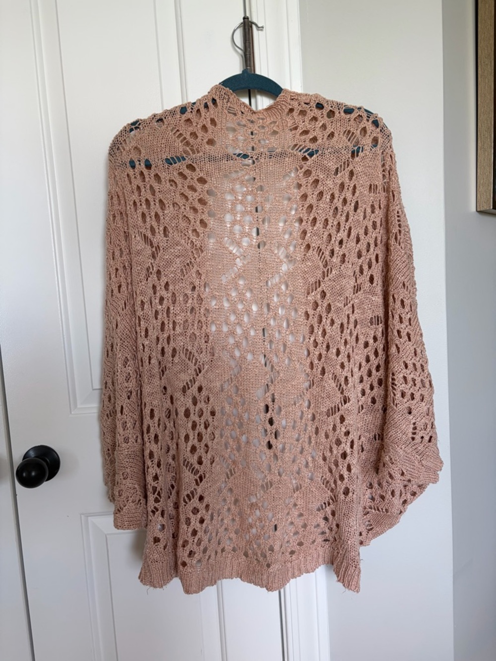 Doe & Rae Open-Knit Cardigan in Dusty Rose - Picture 2 of 5